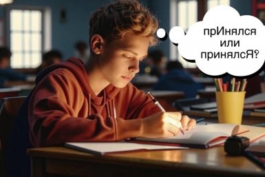 Даже 70% отличников неверно ставят ударения с этих глаголах - позор для учителя коллаж ИА Stavropol.Media и ИИ &quotКандинский&quot (18+)