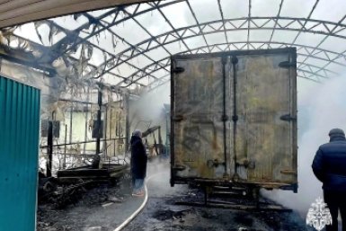 Место пожара МЧС СК