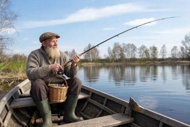 Ведро карася за час: дед показал место, где рыба стоит стеной, и вот в чем его секрет ИИ Kandinsky (18+)
