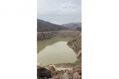 Состояние Эшкаконского водохранилища в конце марта Соцсети мэра Кисловодска Евгения Моисеева