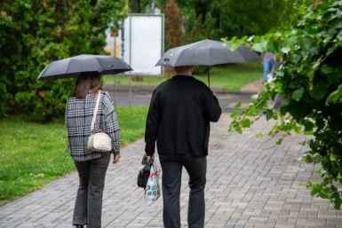 Ливень с грозой прошел в центре Ставрополя