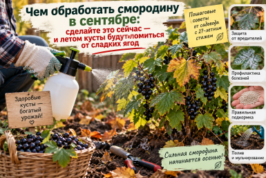 Обрабатываю так смородину в сентябре - и летом кусты ломятся от сладких ягод