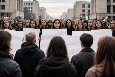 От танцев до плакатов: акция за отставку Кличко началась на Крещатике