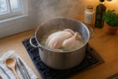Выгоняю "химию" из магазинной курицы за 30 минут - только потом готовлю: мясо нежное, бульон прозрачный